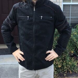 Soft simulated Black leather jacket New